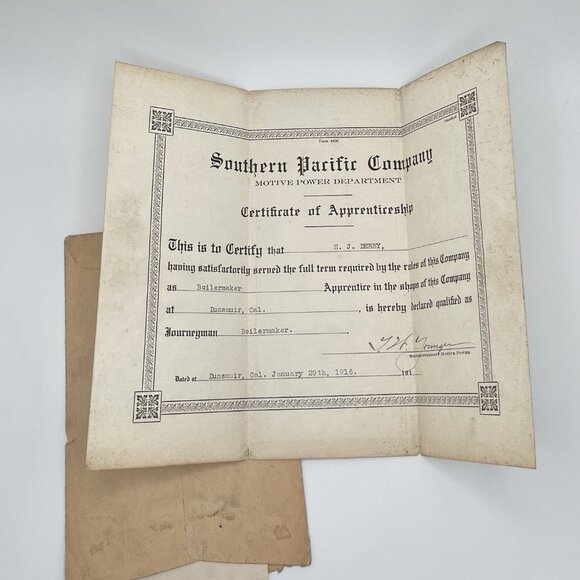 Antique 1920 Elementary Report Card Dunsmuir Certificate Siskiyou, California - Picture 3 of 6